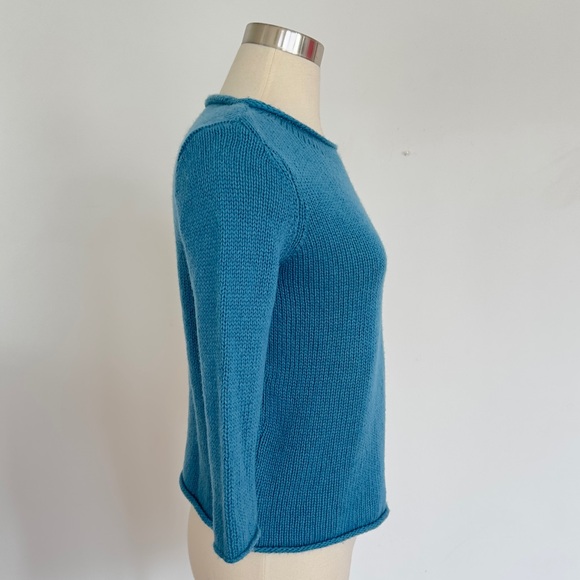 Eileen Fisher Yak Wool Sweater in Blue Petite - Picture 3 of 8